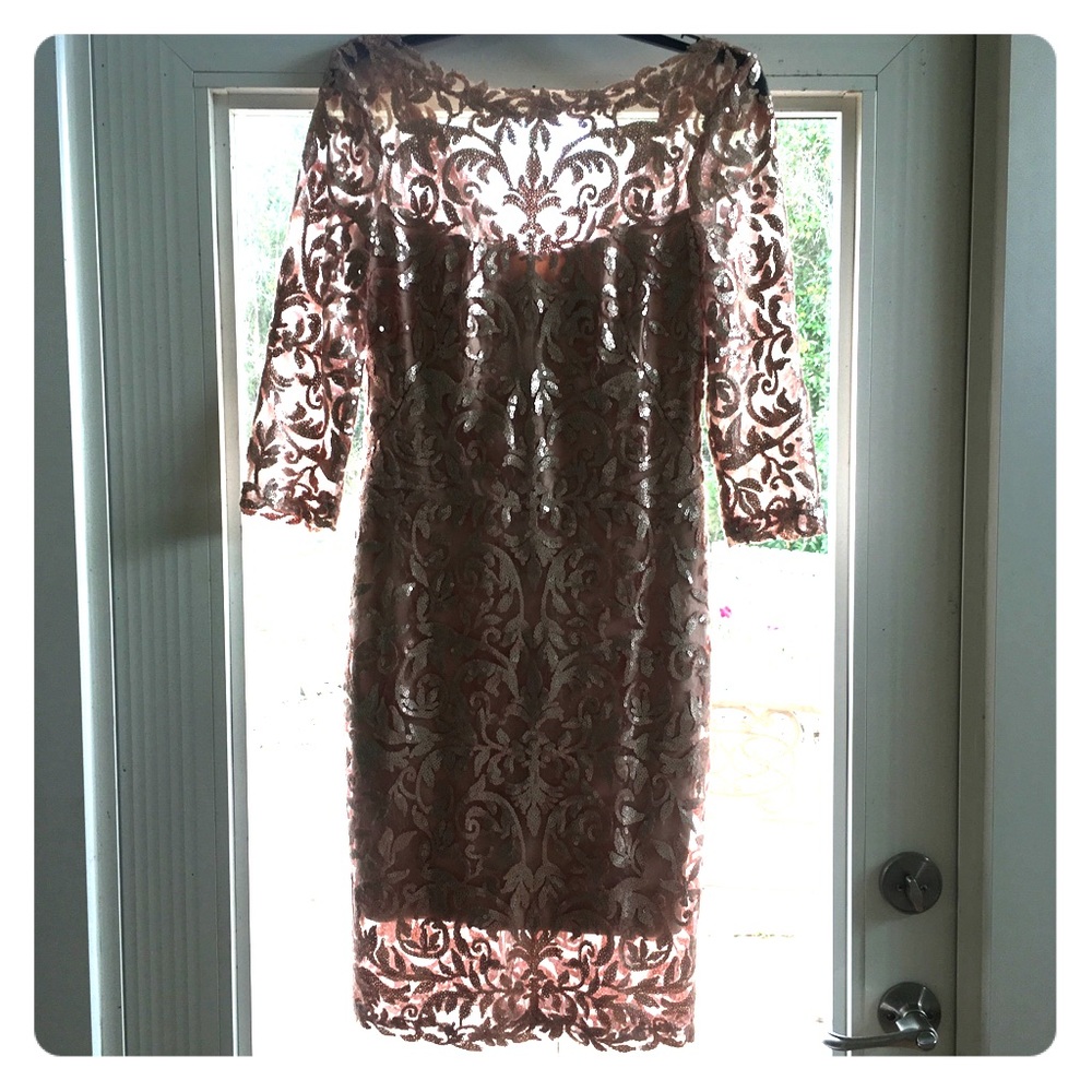 Gorgeous shimmery champagne party dress